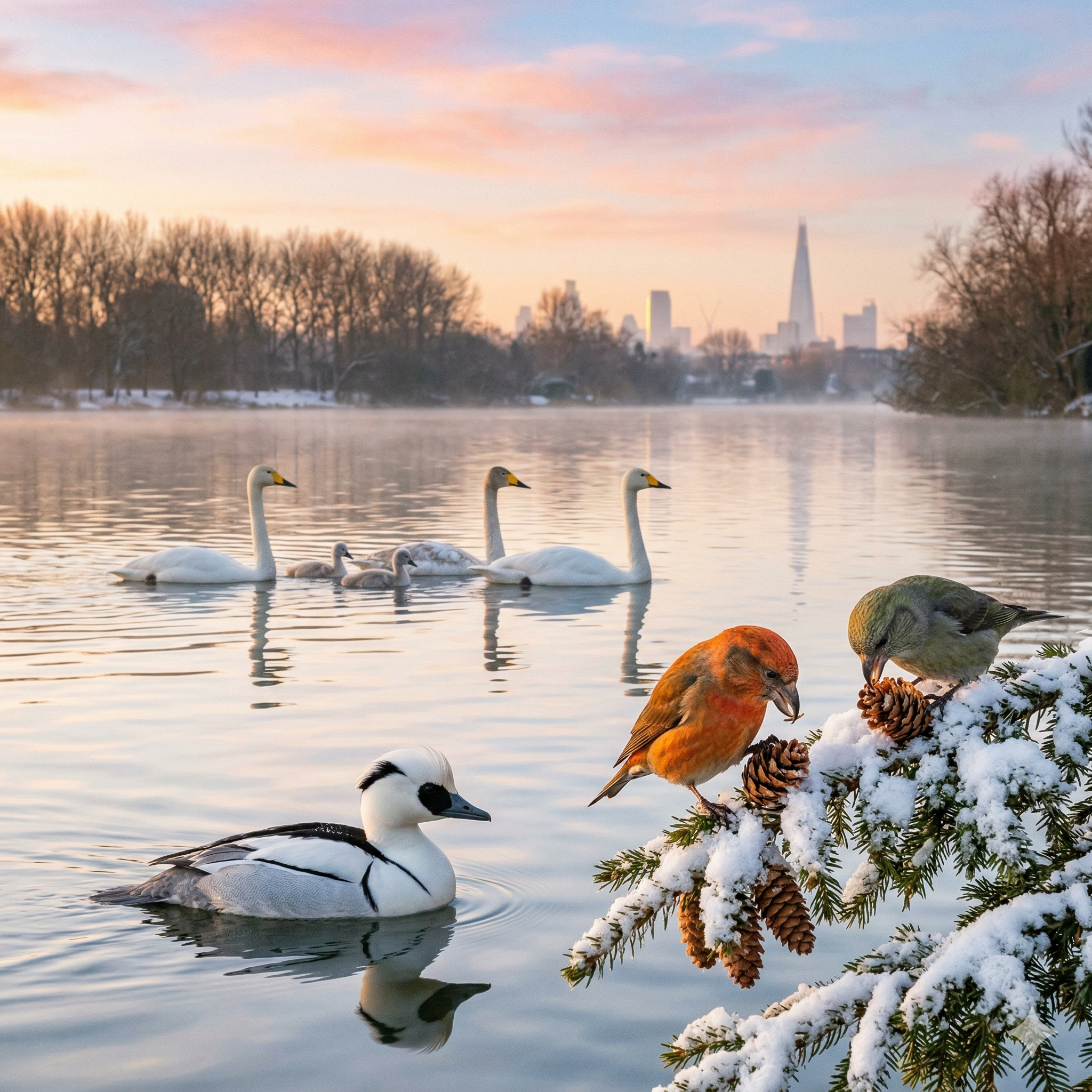 04-Dec Winter Visitors Over London
