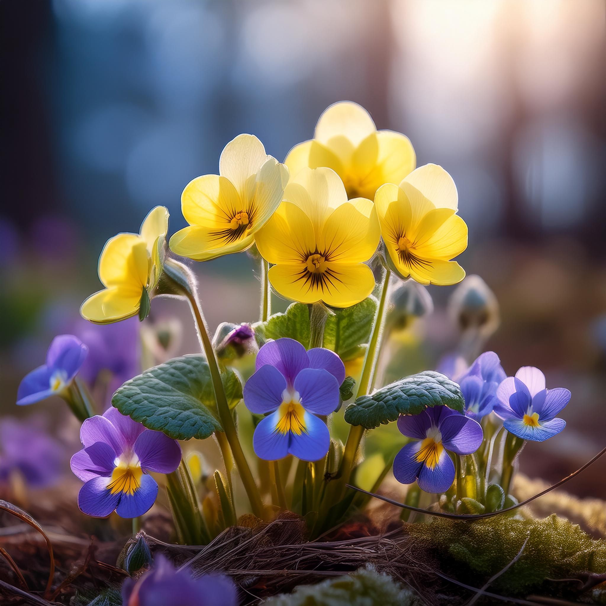 23-Feb Primroses and Violets in Bloom